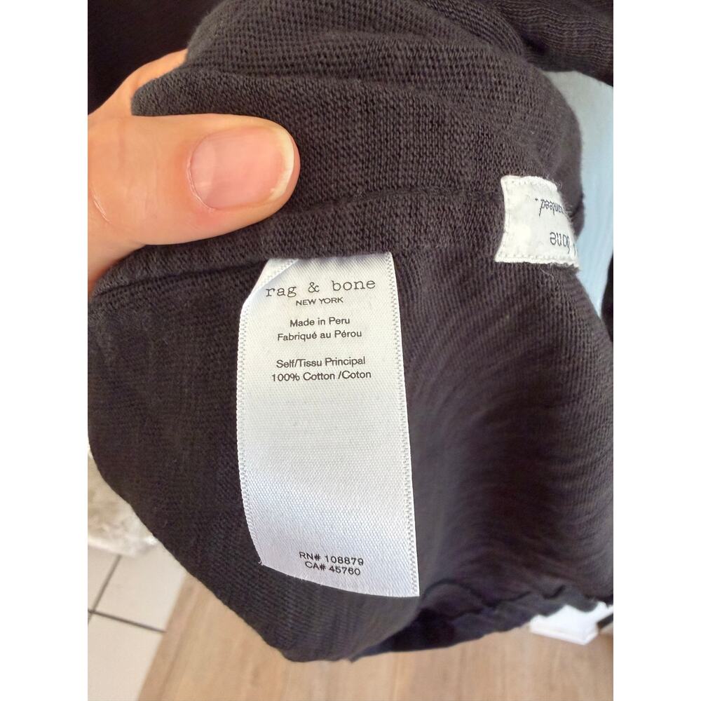 Rag & Bone Men’s Black Long Sleeve Shirt Size L 100% cotton - Picture 8 of 10